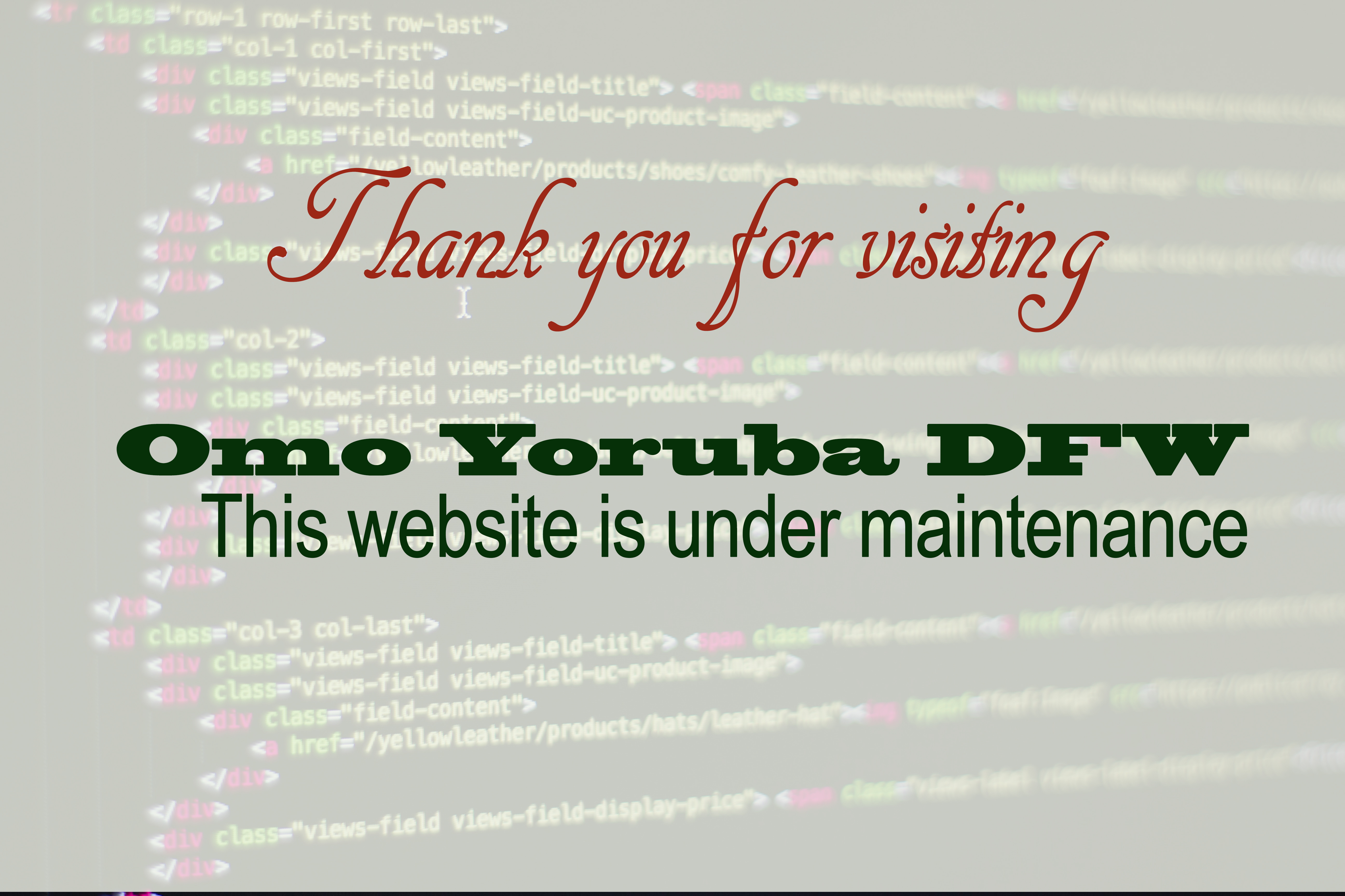 welcome to Omo Yoruba DFW